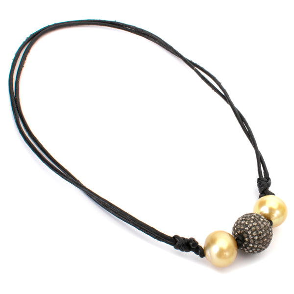 Pearl Leather Necklace