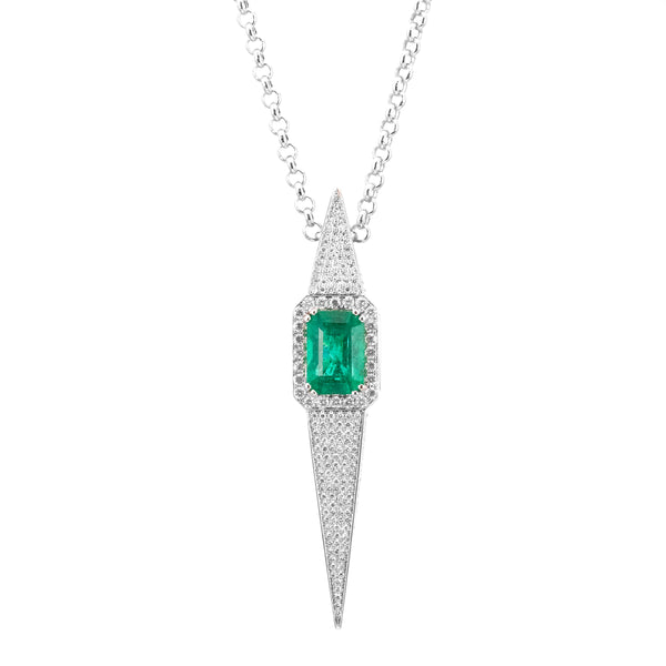 Emerald Pyramid Pendant