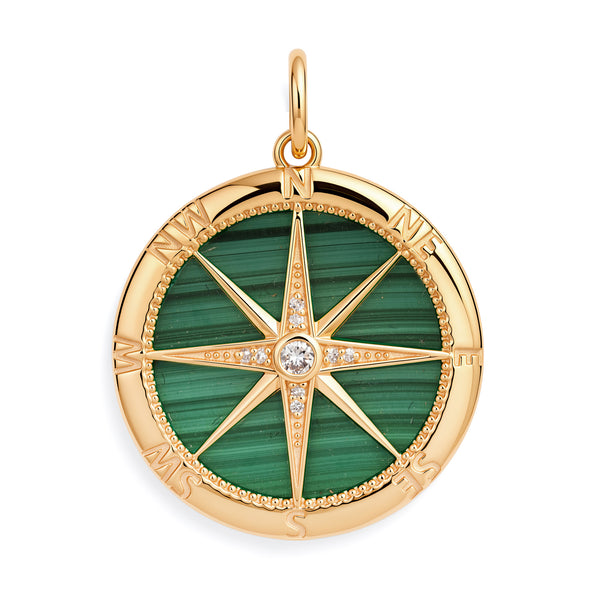 Diamond Compass Charm