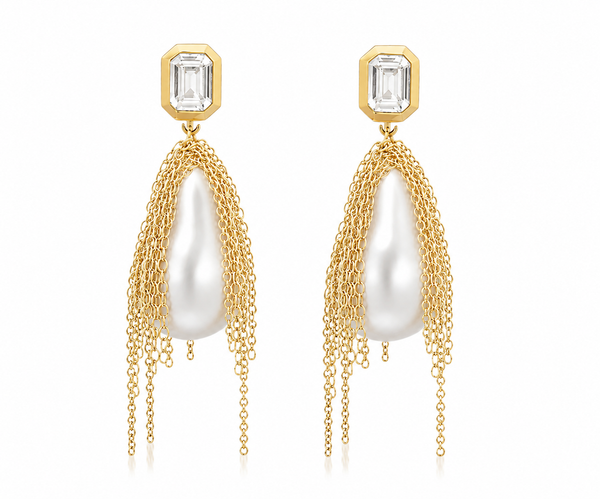Baroque Pearl Fringe Drops