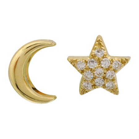 Moon + Star Studs