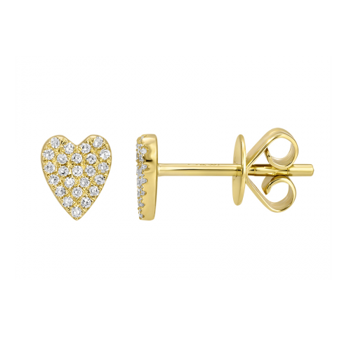 Diamond Heart Studs