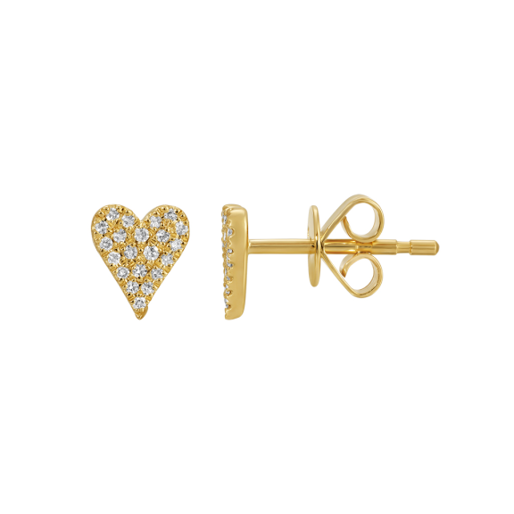Diamond Heart Studs