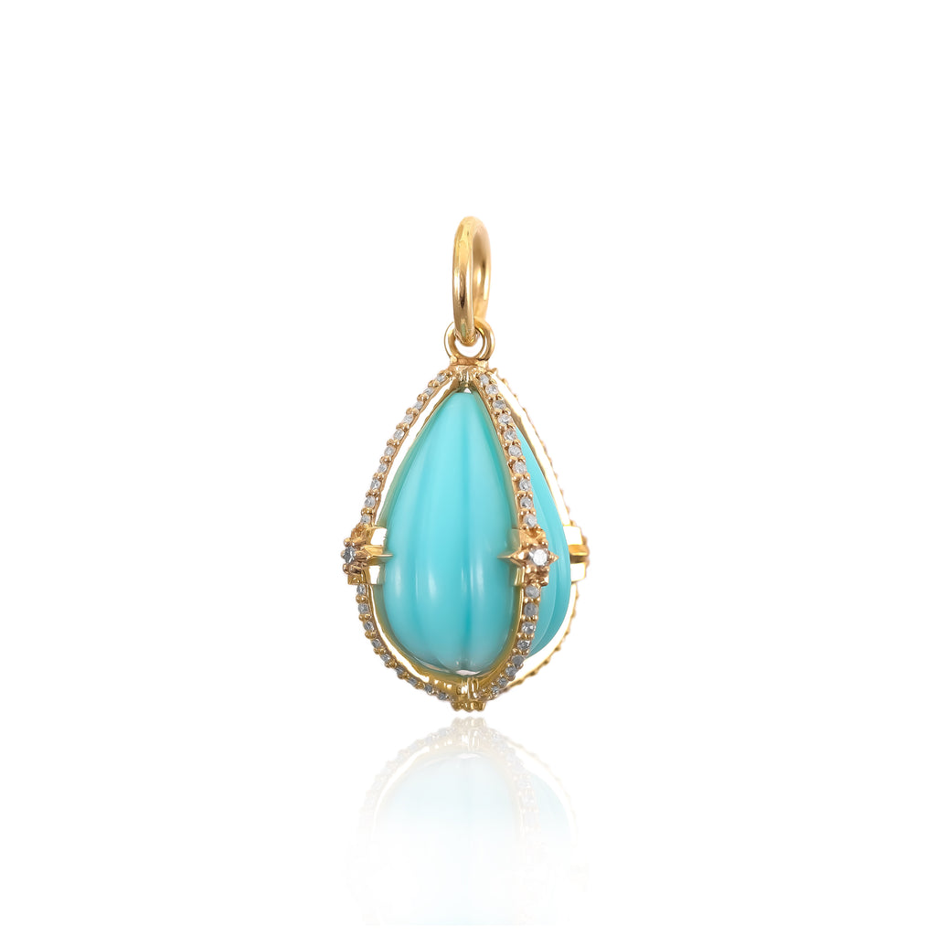 Caged Turquoise Charm