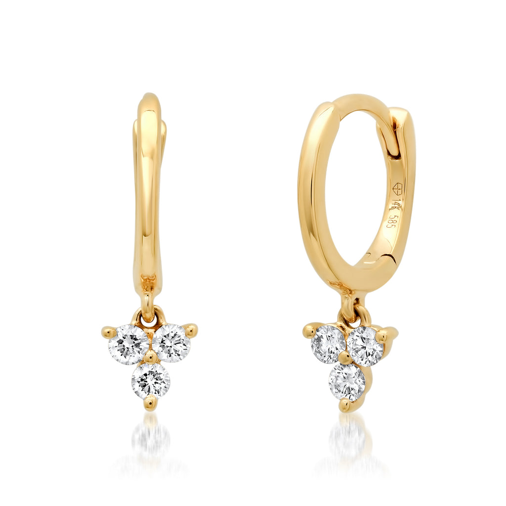 Diamond Trio Huggies