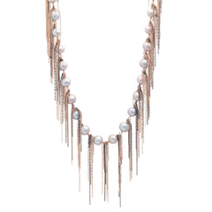 18" Silver Fringe Necklace