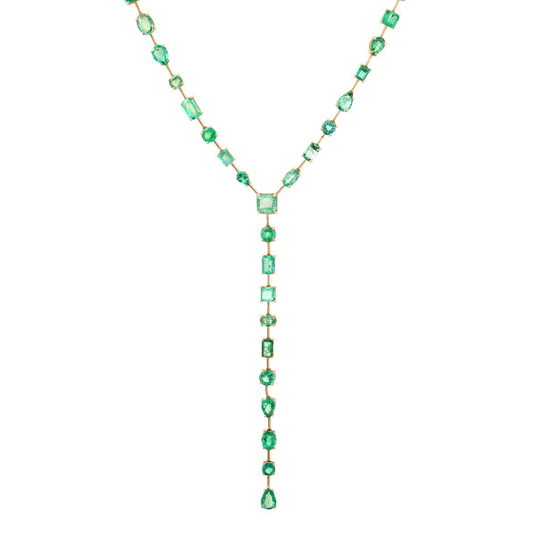 Emerald Y Necklace