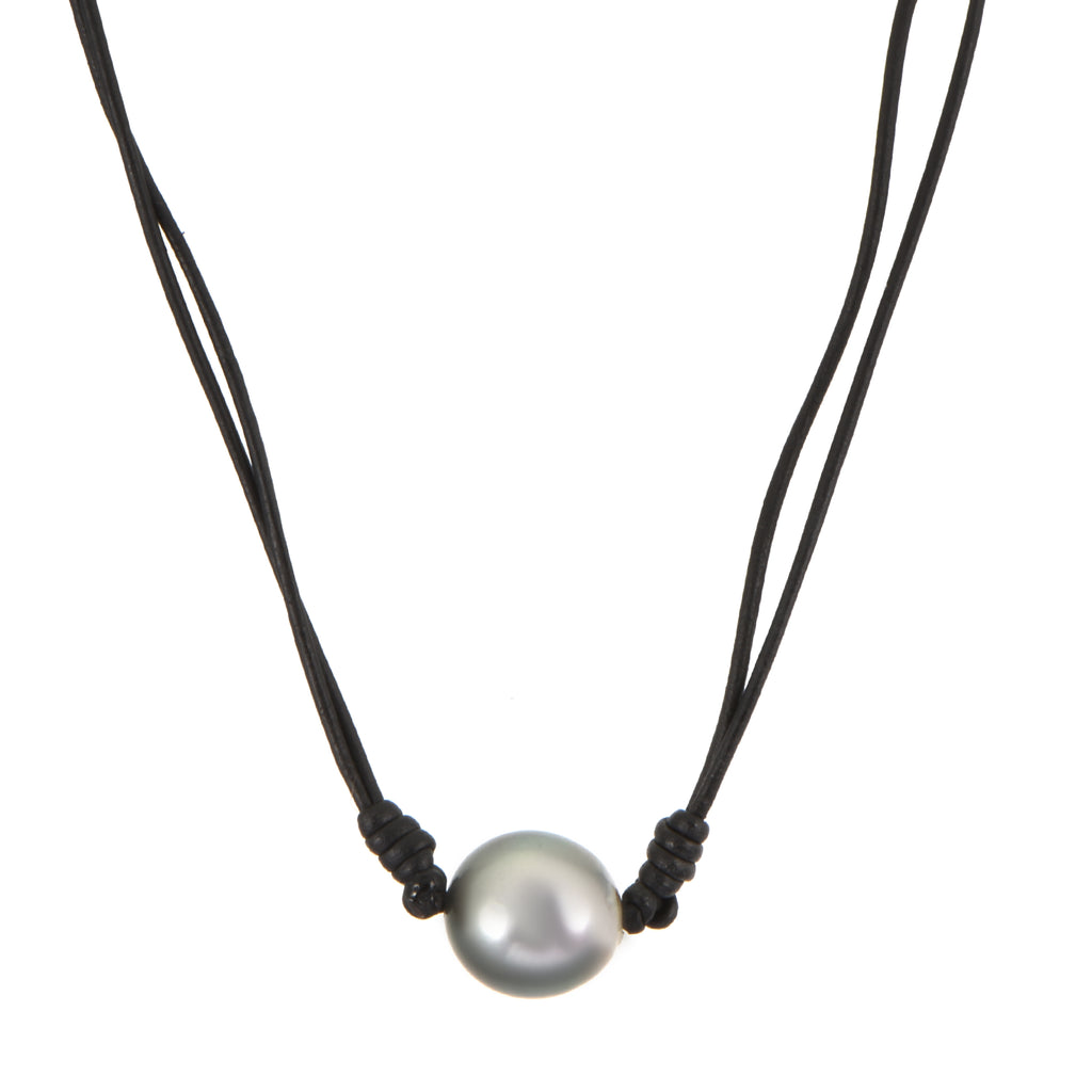 Pearl Leather Necklace