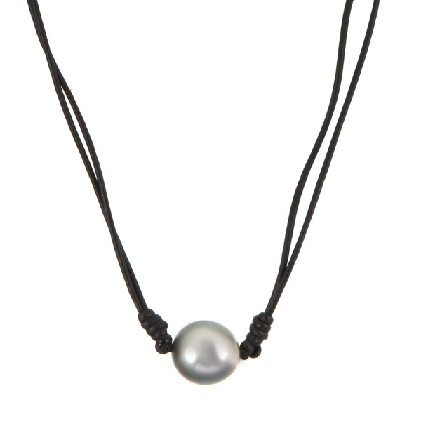 Pearl Leather Necklace