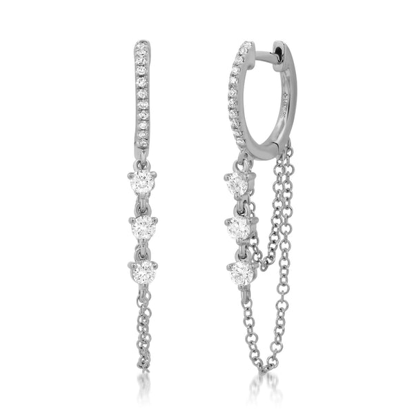 Diamond Chain Huggies