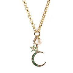 Emerald Charm Necklace