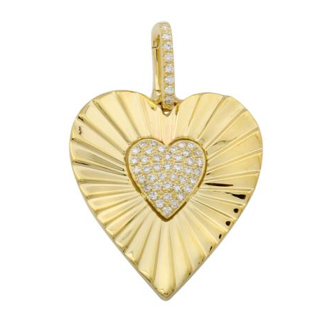 Radiating Heart Charm