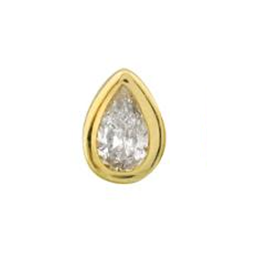 Pear Diamond Stud