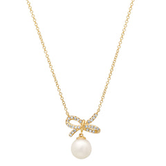 Pearl Bow Necklace