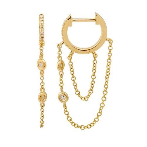 Diamond Chain Huggies