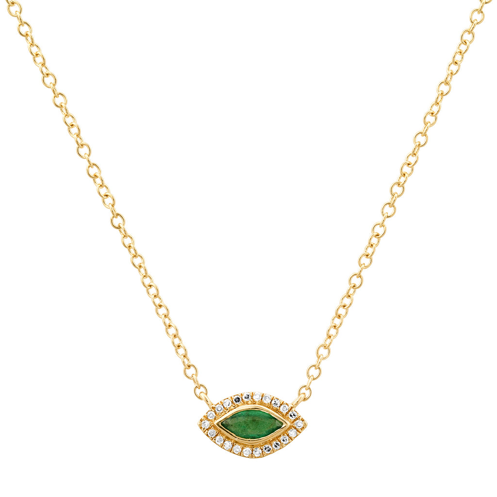 Marquise Emerald Necklace