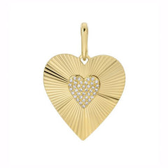 Radiating Heart Charm