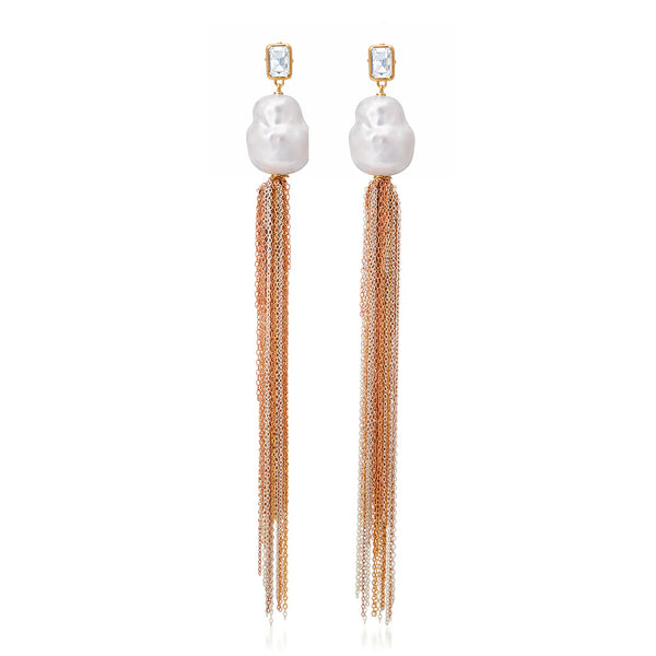 White Pearl Tassel Drops