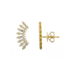 Diamond Fan Studs