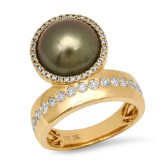 Offset Pearl Ring