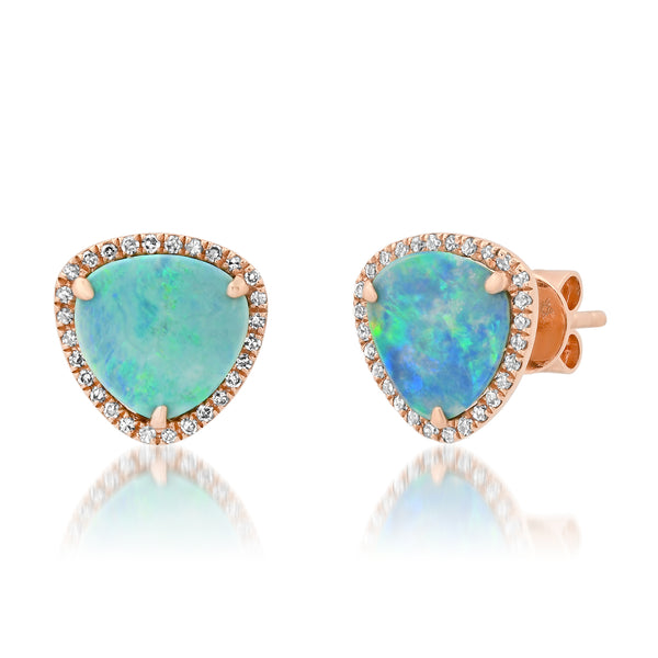 Opal Halo Studs