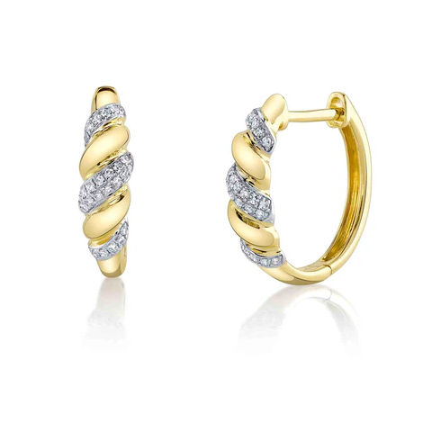 Diamond Twist Hoops