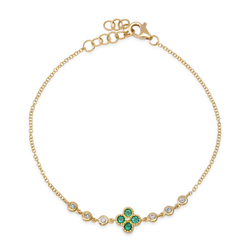 Emerald Clover Bracelet