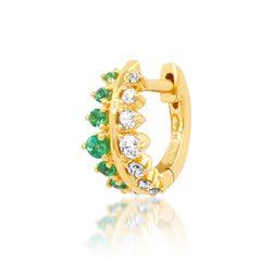Emerald Diamond Huggie