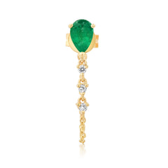 Emerald Chain Stud