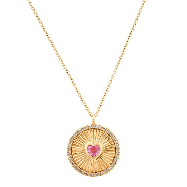 Heart Disk Necklace