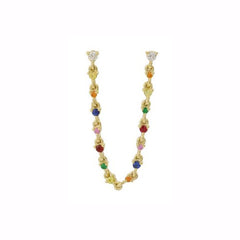 Rainbow Chain Earring