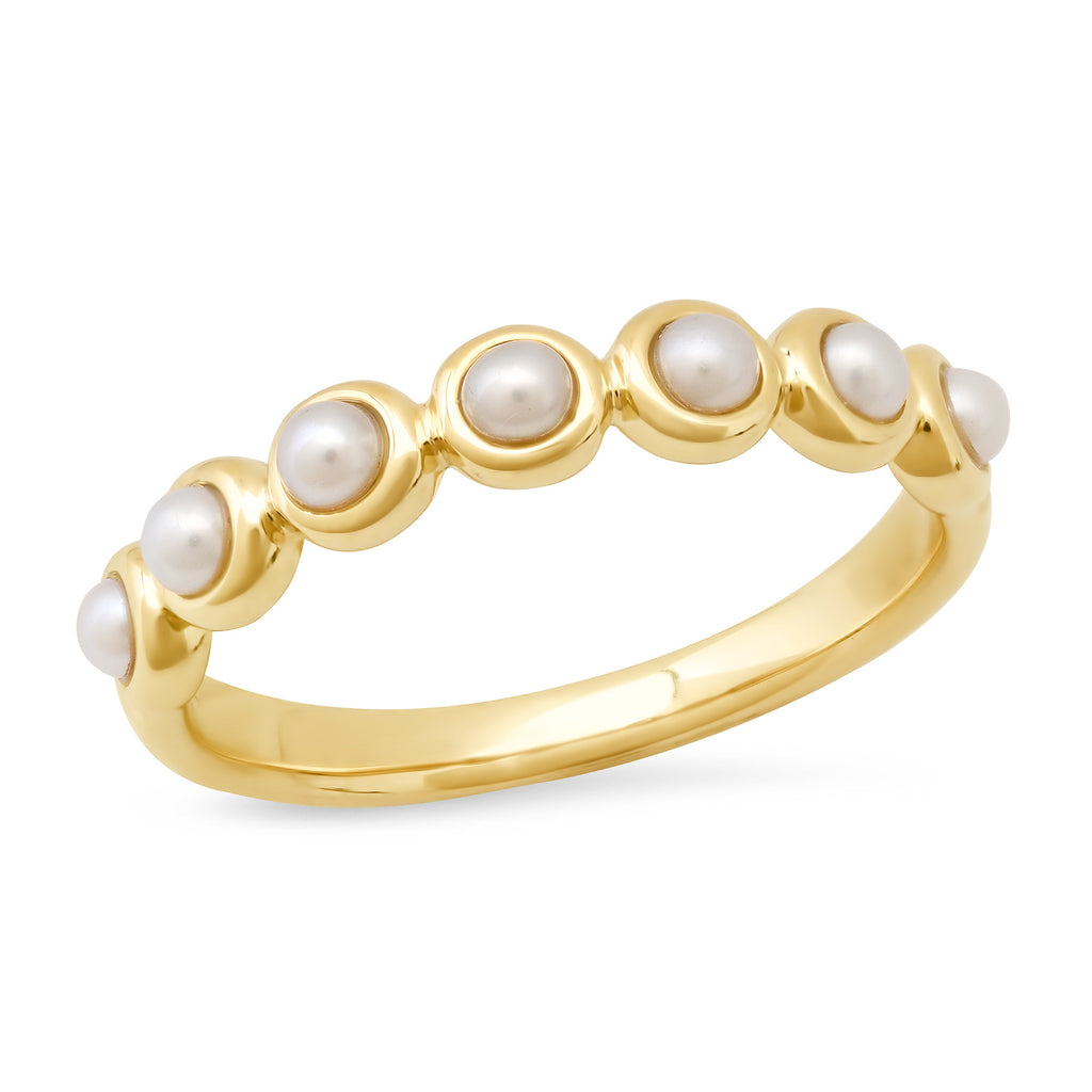 Pearl Bezel Ring
