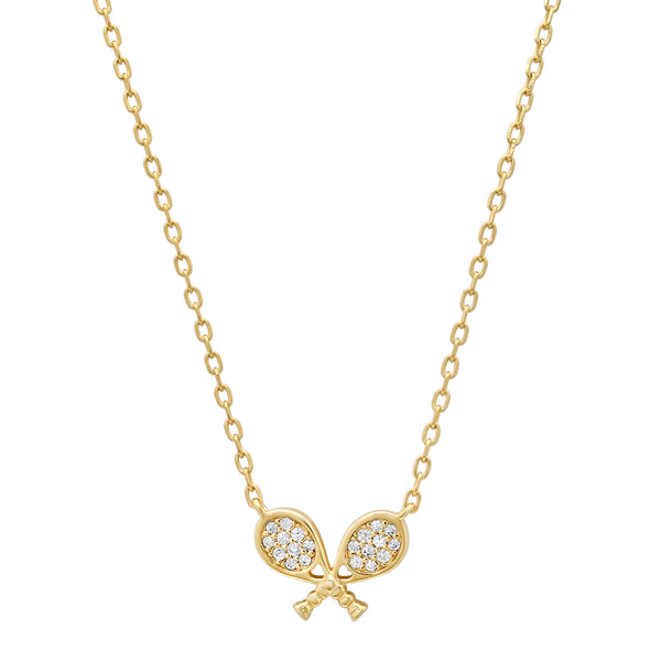 CZ Double Racket Necklace