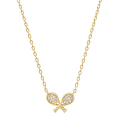 CZ Double Racket Necklace