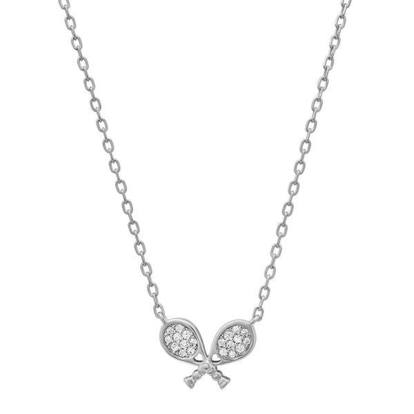 CZ Double Racket Necklace