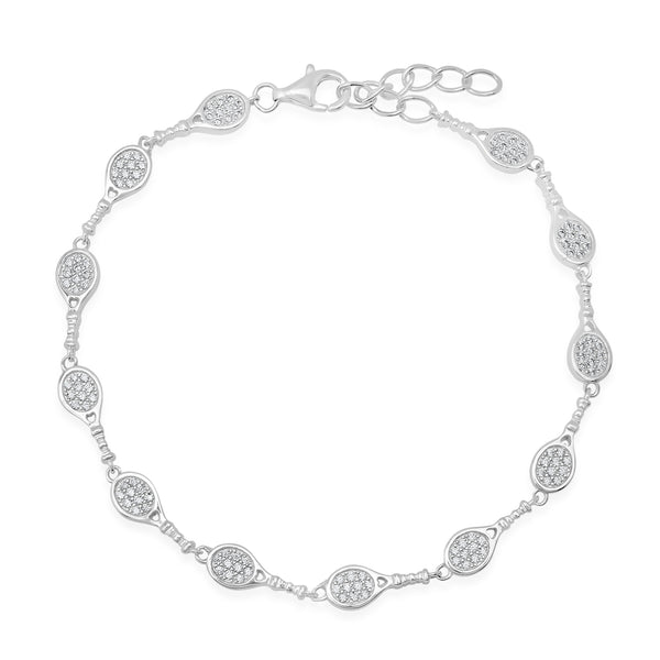 CZ Tennis Racket Bracelet