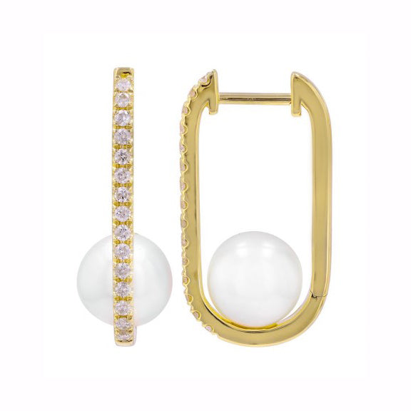 Pearl Oval Hoops