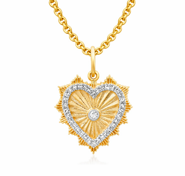 Radiating Heart Charm