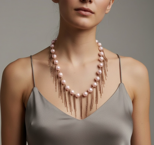 Silver Fringe 18" Necklace