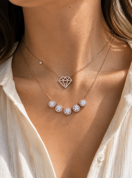 Diamond Halo Necklace