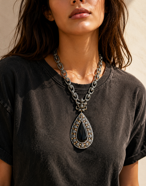 Onyx Statement Necklace