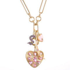 Pink Charm Necklace