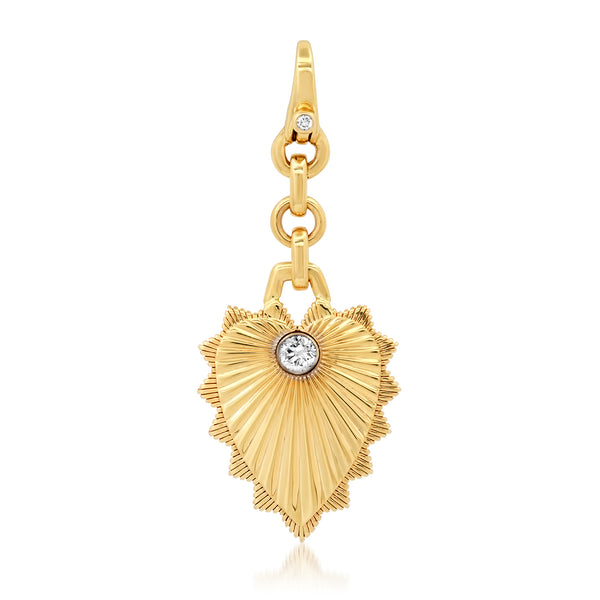 Radiating Heart Charm