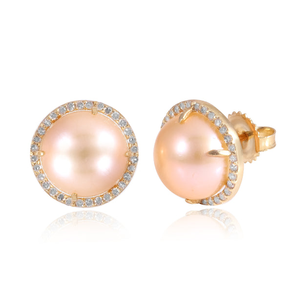 Pearl Halo Studs