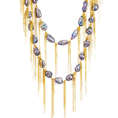 Ink Baroque Fringe Necklace