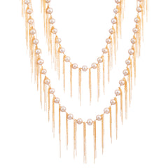 Gold Fringe 62" Necklace
