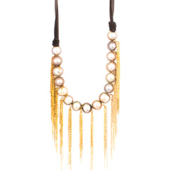 Leather Fringe Necklace
