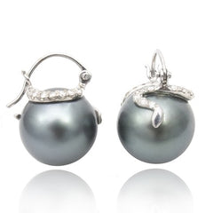 Snake Pearl Earrings