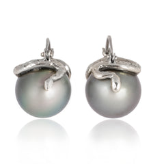 Snake Pearl Earrings