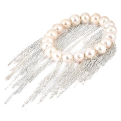 18k White Fringe Bracelet